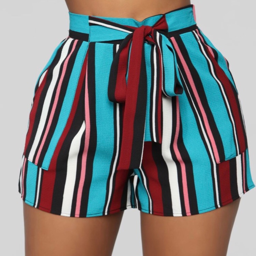 Fashion Nova Striped Shorts NWT